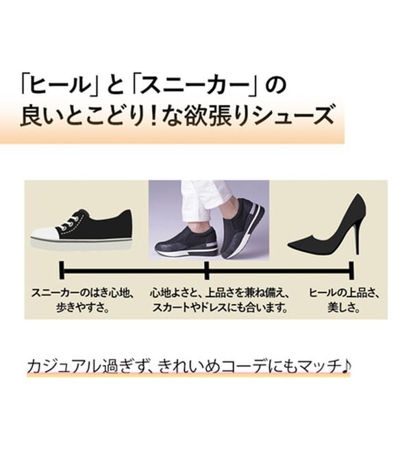 ルフラン（ルフラン）の「きれいめコーデにも合う４Ｅきらめきヒールアップスニーカー（スニーカー）」｜詳細画像