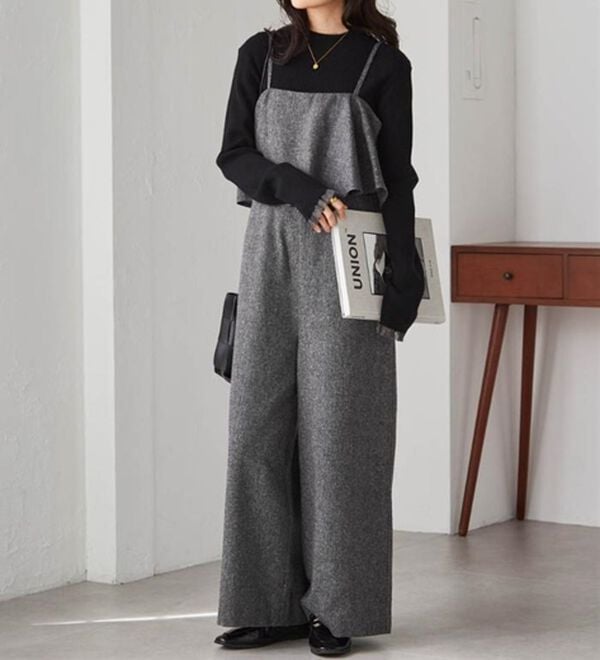 RANAN（ラナン）の「ツイードフリルサロペット（オールインワン）」｜詳細画像