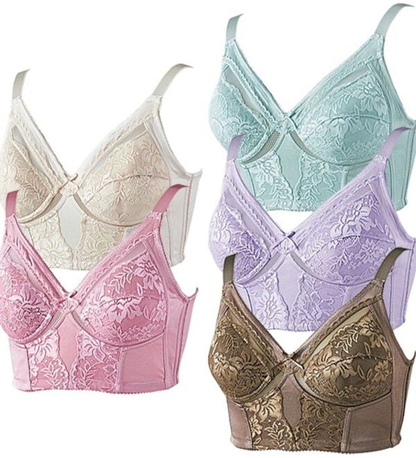 「【５色組】しっかりサポートロングブラ（ブラジャー）」｜詳細画像