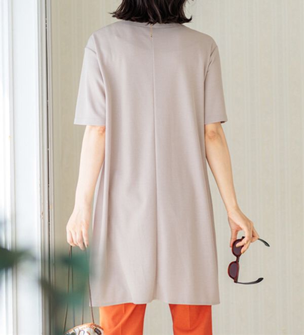 BELLUNA（ベルーナ）の「【接触冷感】かのこ素材タックデザインチュニックワンピース（その他ワンピース）」｜詳細画像