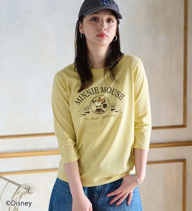 BELLUNA（ベルーナ）の「＜Ｄｉｓｎｅｙ＞【ミニー】プリント7分袖Tシャツ（Tシャツ）」