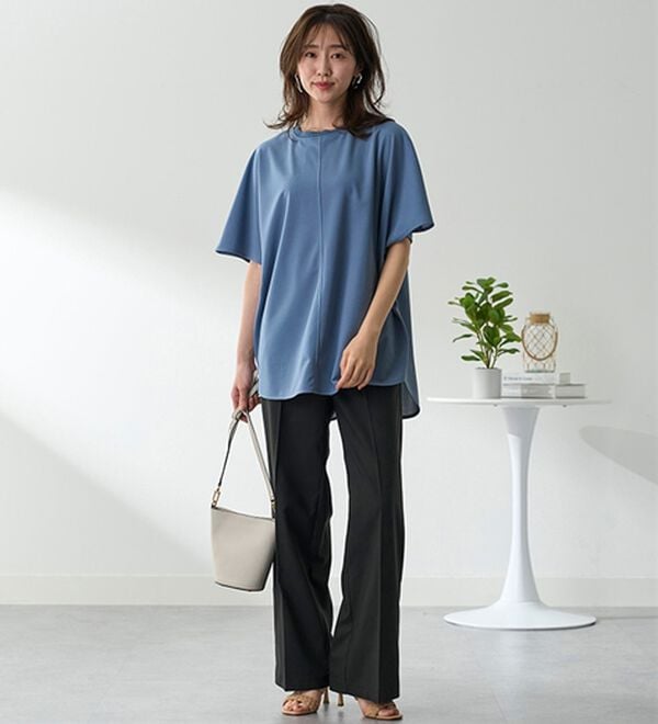 BELLUNA（ベルーナ）の「＜ＳＯＬＯＴＥＸ（Ｒ）＞ワイドパンツ（フルレングスパンツ）」｜詳細画像