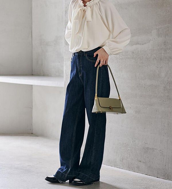 RANAN（ラナン）の「フリル衿ボウタイギャザーブラウス（ブラウス）」｜詳細画像