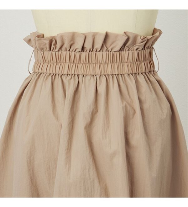 RANAN（ラナン）の「ナイロン素材トレンチフレアースカート（ロングスカート）」｜詳細画像