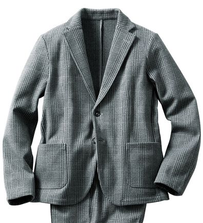 「ツイード調ストレッチジャケット（ビジネススーツ）」