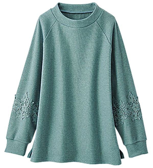 BELLUNA（ベルーナ）の「モチーフレース使いふんわりプルオーバー（カットソー）」｜詳細画像