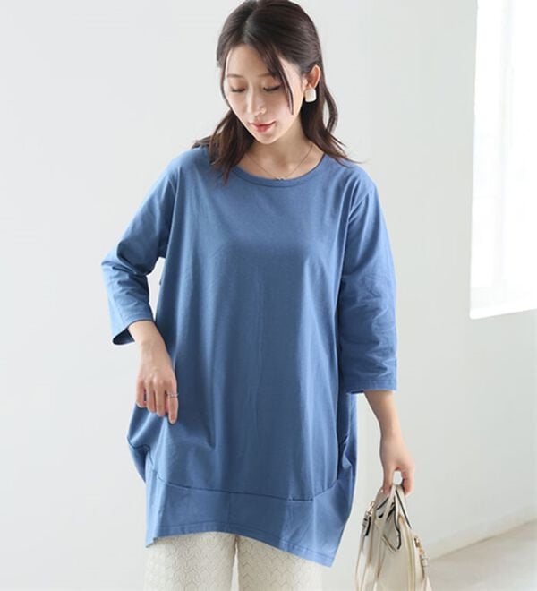 A HAPPY MARILYN（アハッピーマリリン）の「【Ｍ～８Ｌ】選べる袖！コク－ンシルエットチュニック（チュニック）」｜詳細画像