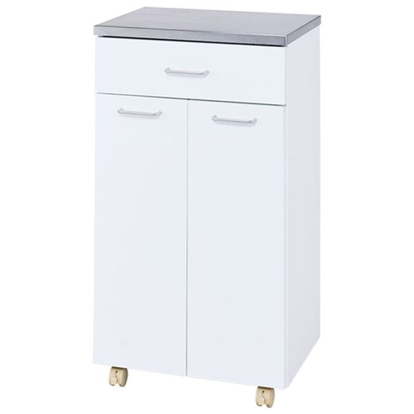 「完成品！ステンレス天板ダストボックス（ゴミ箱）」｜ホワイト