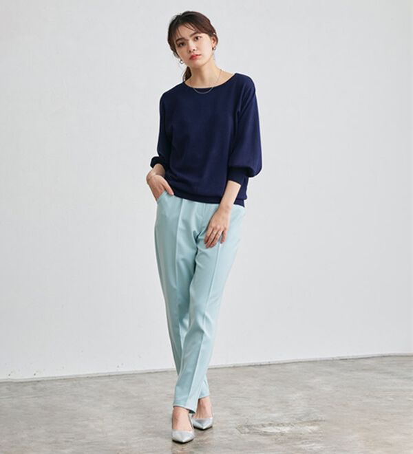 Pierrot（ピエロ）の「【選べるネック】シルクタッチバルーンニット（ニット・セーター）」｜詳細画像