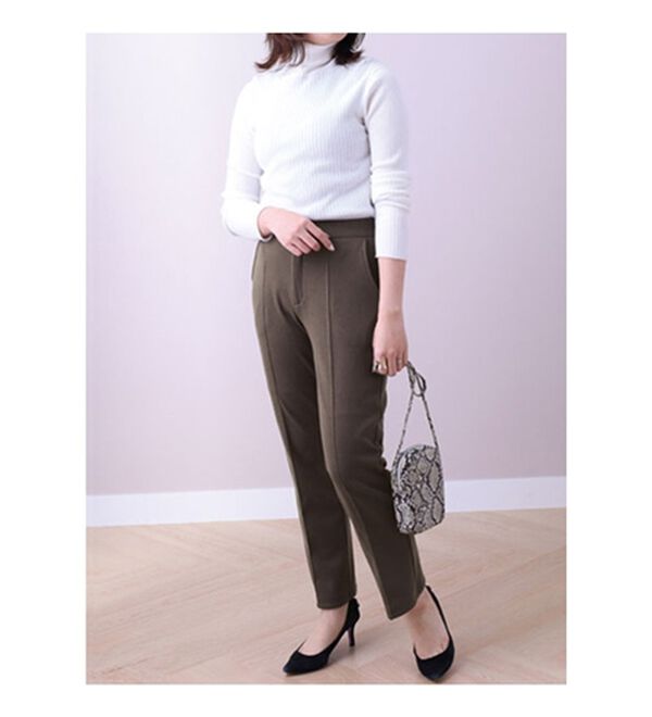 BELLUNA（ベルーナ）の「シアバター加工裏ベロア美脚フレアーパンツ（フルレングスパンツ）」｜詳細画像