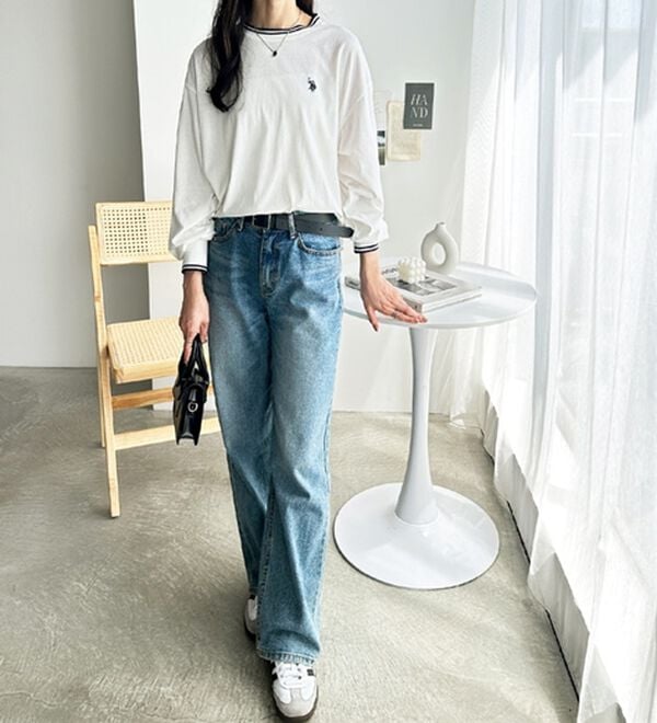 GeeRA（ジーラ）の「【Ｕ．Ｓ．　ＰＯＬＯ　ＡＳＳＮ．】配色ラインロンＴ（カットソー）」｜詳細画像