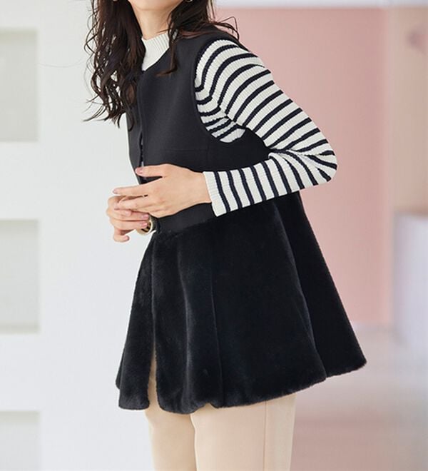 RANAN（ラナン）の「ペプラムファー切替ジレ（ジレ）」｜詳細画像