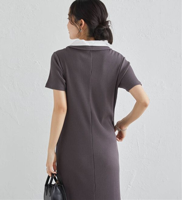 RANAN（ラナン）の「ダブルカラーリブワンピース（カットソーワンピース）」｜詳細画像