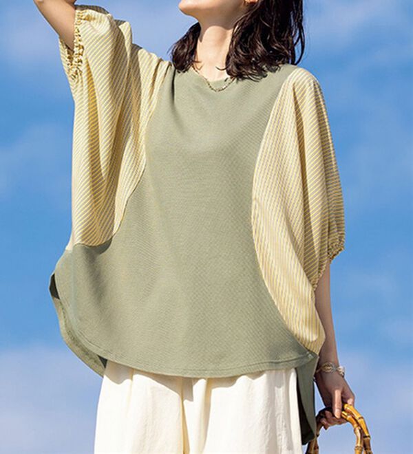 ルフラン（ルフラン）の「【３色組】風通るスッキリ見えのゆったりプルオーバー（カットソー）」｜詳細画像