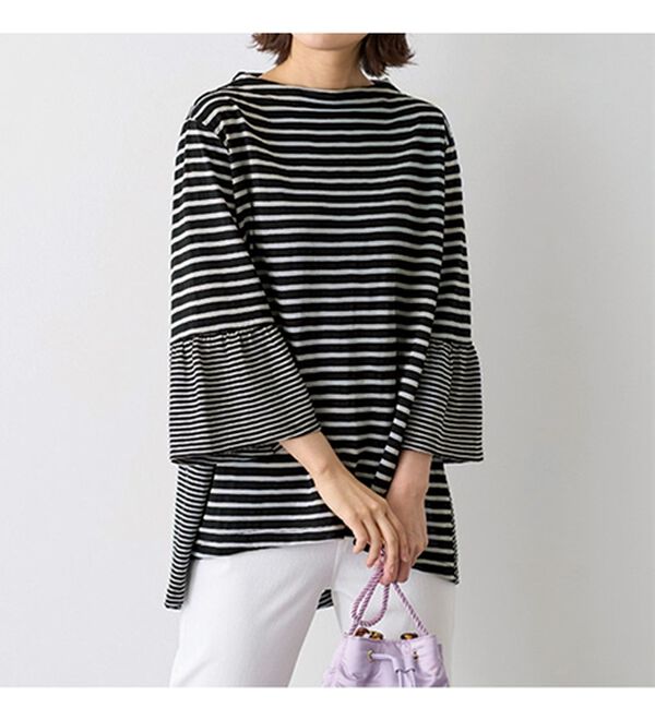 BELLUNA（ベルーナ）の「ボーダー切替プルオーバー（カットソー）」｜詳細画像