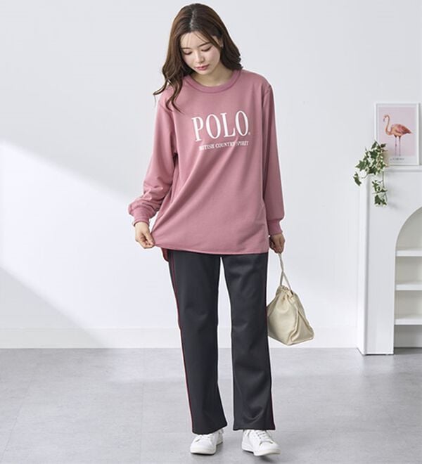 BELLUNA（ベルーナ）の「【ＰＯＬＯ　ＢＣＳ】ウォーキングジャージパンツ（フルレングスパンツ）」｜詳細画像