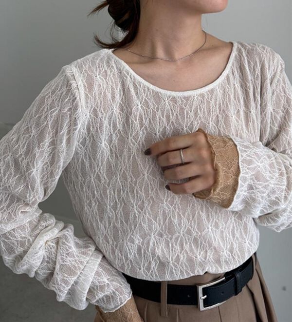 RANAN（ラナン）の「リバーシブルシアーレースＴ（カットソー）」｜詳細画像