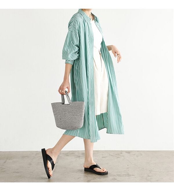 GeeRA（ジーラ）の「ミディ丈シャツワンピース（シャツワンピース）」｜詳細画像