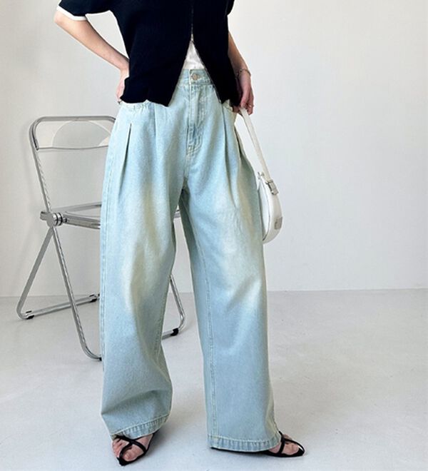 GeeRA（ジーラ）の「２タックワイドデニムパンツ（フルレングスパンツ）」｜詳細画像