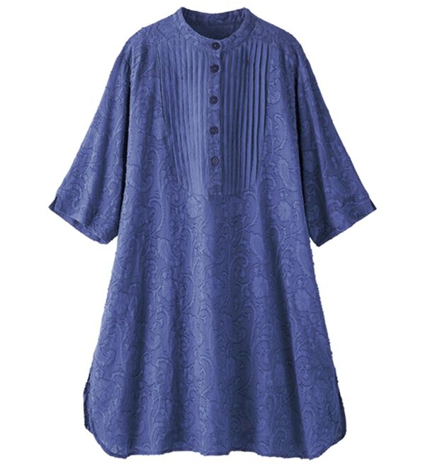 ルフラン（ルフラン）の「ジャカード素材の切替チュニック（チュニック）」｜詳細画像