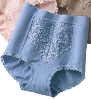「【プリマベル】骨盤底筋ケアショーツ（安心ショーツ）」｜レースブルー