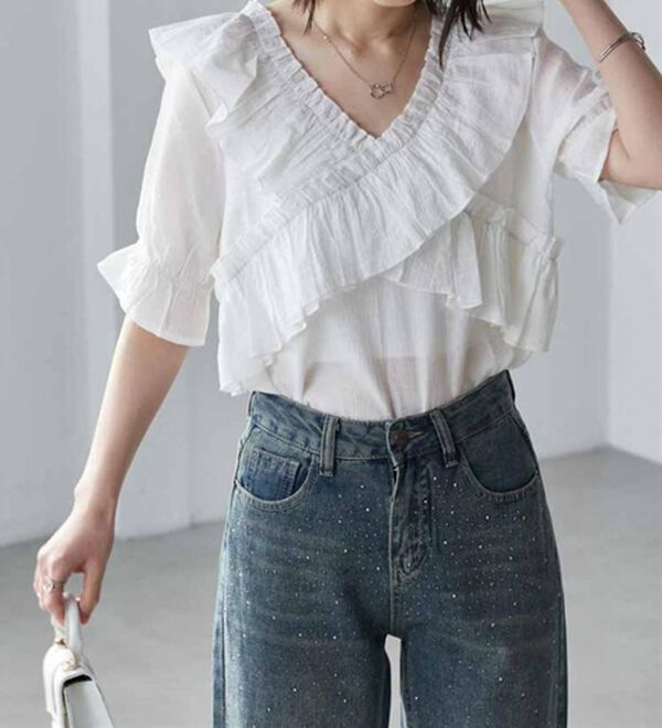 RANAN（ラナン）の「オフショルフリルブラウス（ブラウス）」｜詳細画像