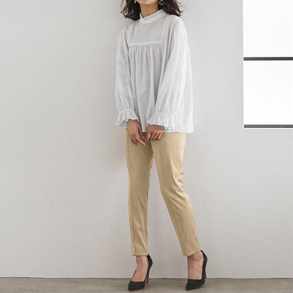 RANAN（ラナン）の「フェイクスエードレギンス調パンツ（フルレングスパンツ）」｜詳細画像