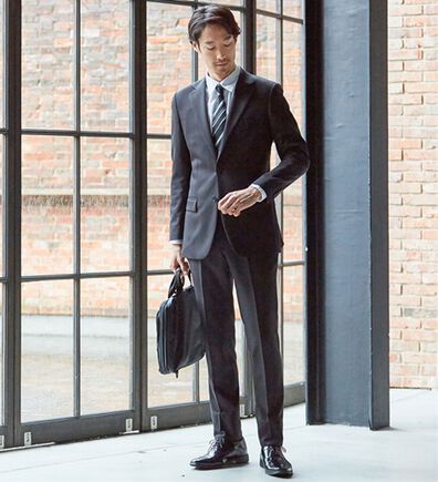 REMEN'S（リメンズ）の「＜はっ水・油をはじきやすい＞洗える2点セットスーツ（ビジネススーツ）」