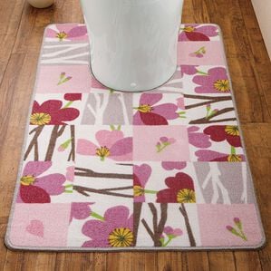 「トイレマット市松花柄（トイレマット）」｜1