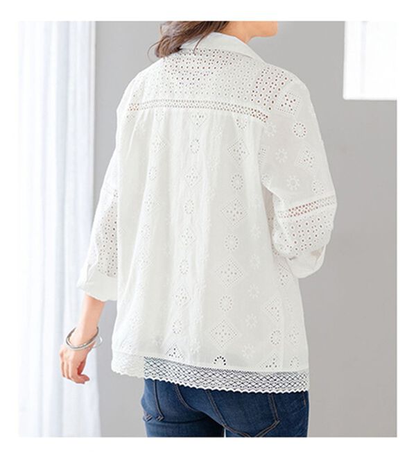 ルフラン（ルフラン）の「綿１００％贅沢レースジャケット（その他ジャケット）」｜詳細画像