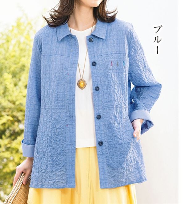 ルフラン（ルフラン）の「さらっと・涼　カラー刺しゅうジャケット（その他ジャケット）」｜詳細画像