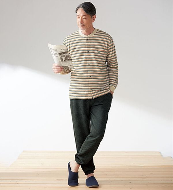 「【２着組】＜アーノルド　パーマー＞肌側綿１００％こだわりリラックスパジャマ（メンズルームウェア）」｜詳細画像