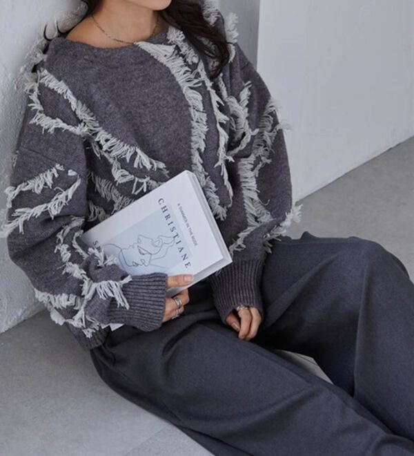 RANAN（ラナン）の「ニュアンスフリンジニット（ニット・セーター）」｜詳細画像