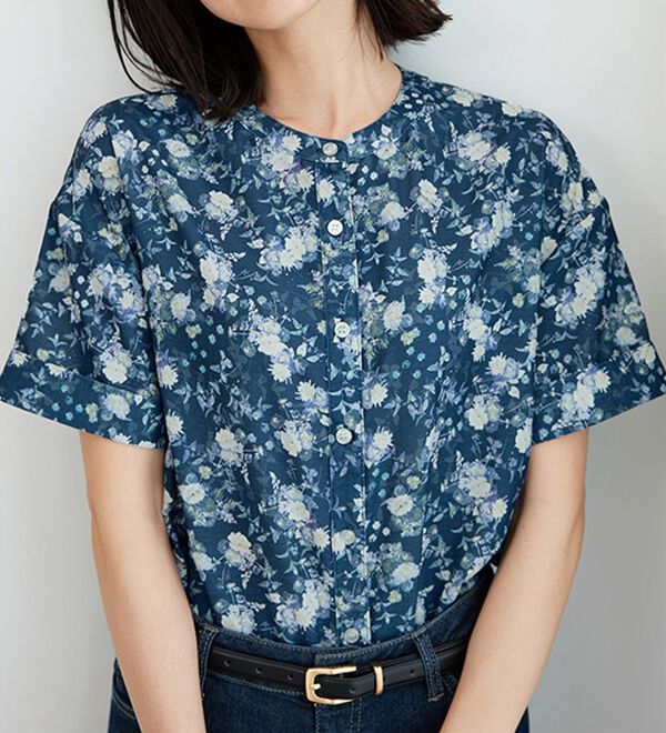 BELLUNA（ベルーナ）の「〈日比谷花壇〉バンドカラーチュニック（チュニック）」｜詳細画像