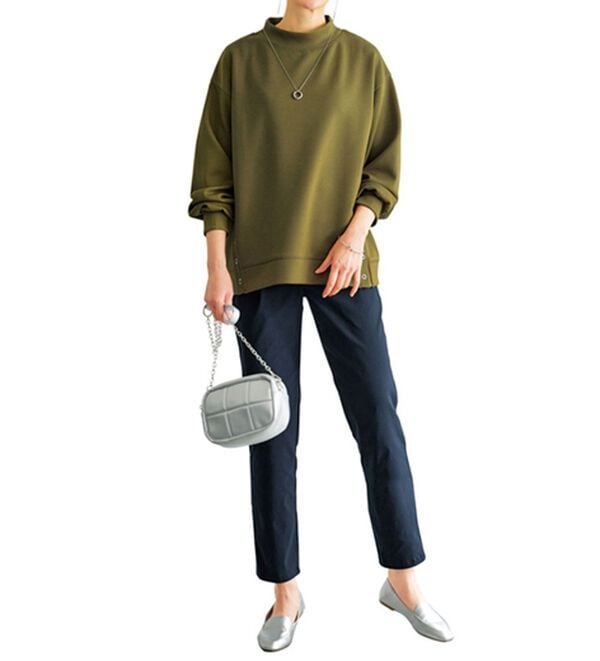 BELLUNA（ベルーナ）の「チノ見えストレッチ素材テーパードパンツ（テーパードパンツ）」｜詳細画像