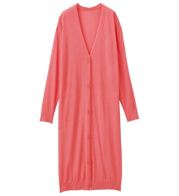 RANAN（ラナン）の「ロング丈Ｖネックニットカーデ（ニットカーディガン）」｜詳細画像