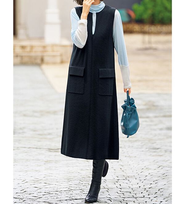 BELLUNA（ベルーナ）の「綿１００％配色シアープルオーバー（カットソー）」｜詳細画像