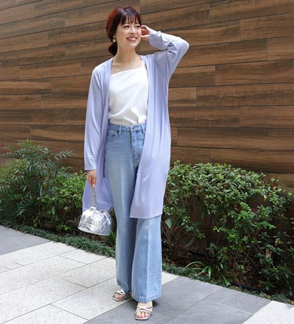 Pierrot（ピエロ）の「【Ｍ～３Ｌ】【選べる２丈】接触冷感トッパーカーディガン（その他カーディガン）」｜詳細画像