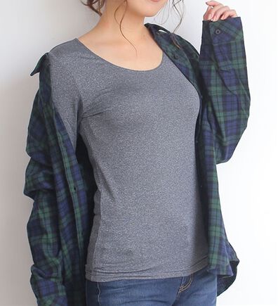 A HAPPY MARILYN（アハッピーマリリン）の「【３Ｌ～８Ｌ】リッチタッチ　裏起毛　クルーネック　選べる袖　プルオーバー（カットソー）」