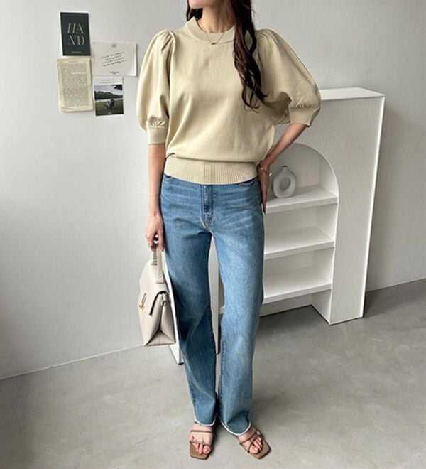 GeeRA（ジーラ）の「パフスリーブニットプルオーバー（ニット・セーター）」｜詳細画像