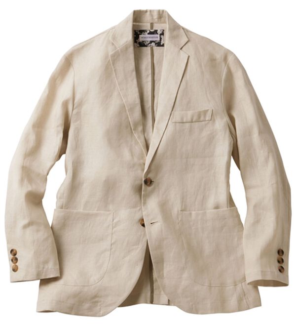 「夏を楽しむ麻１００％テーラードジャケット（メンズジャケット）」｜キナリ