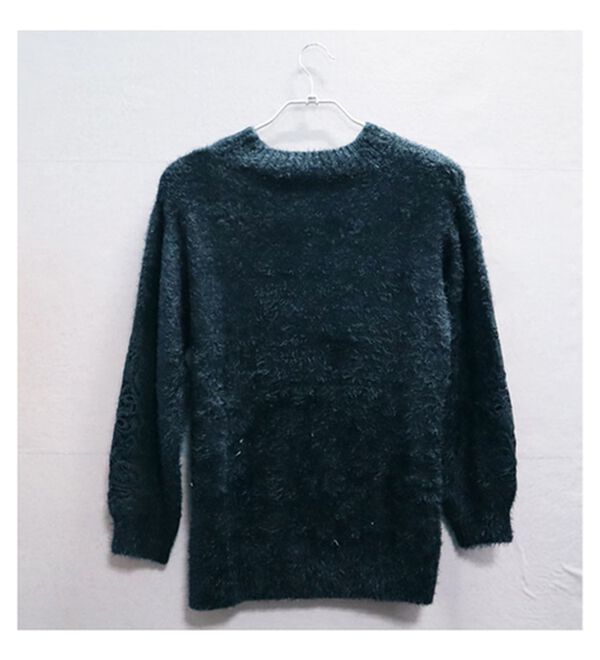 BELLUNA（ベルーナ）の「袖レース使いシャギーニットプルオーバー（ニット・セーター）」｜詳細画像