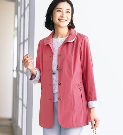 ルフラン（ルフラン）の「衿デザインスプリングコート（ハーフコート）」