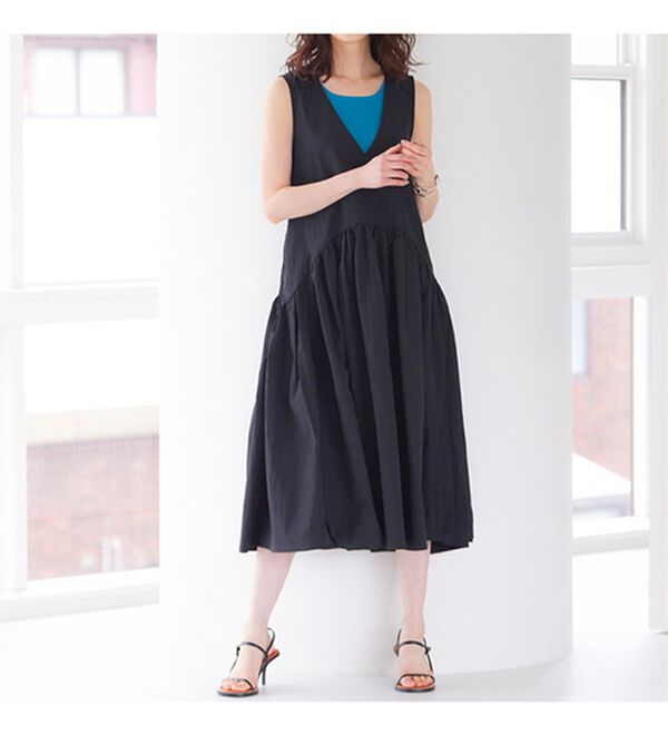 RANAN（ラナン）の「深Ｖネックティアードジャンスカ（ジャンパースカート）」｜詳細画像