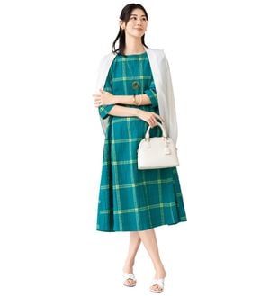 ルフラン（ルフラン）の「涼やか素材のゆったりワンピース（カットソーワンピース）」｜グリーン系