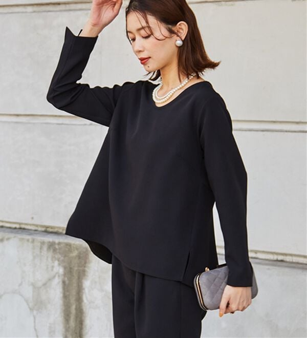 RANAN（ラナン）の「【選べるデザイン】楽してきれい見え！セットアップ（ブラウススーツ）」｜詳細画像