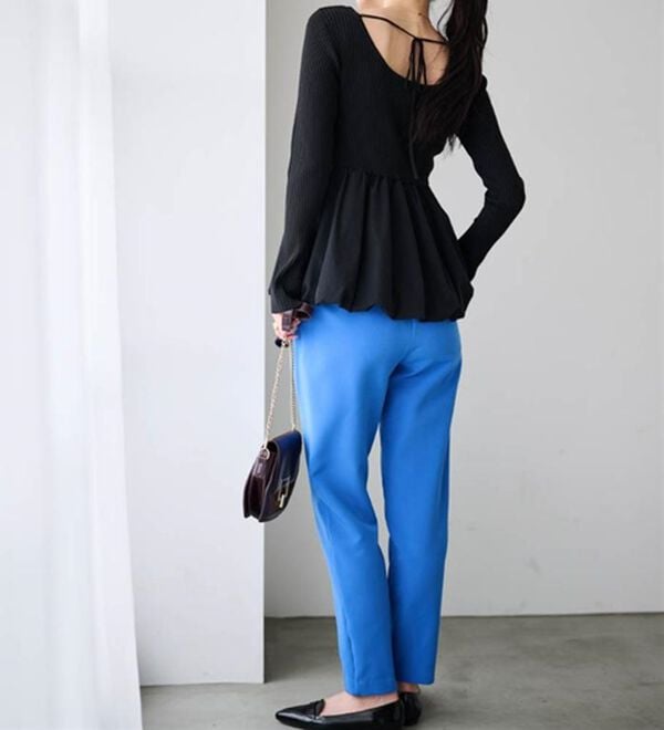 RANAN（ラナン）の「あったか！裏起毛美脚シルエットタックパンツ（フルレングスパンツ）」｜詳細画像