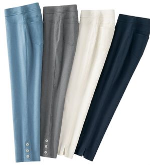 ルフラン（ルフラン）の「【４本組】さらっとクロップドパンツ＜ポッピン＞（クロップドパンツ）」｜詳細画像