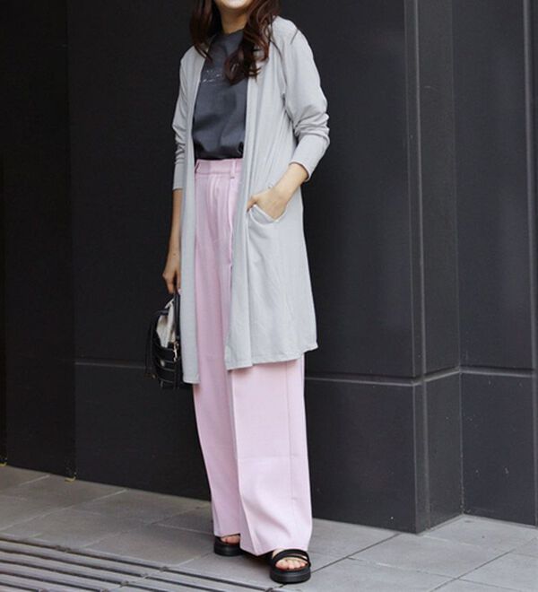 Pierrot（ピエロ）の「【Ｍ～３Ｌ】【選べる２丈】接触冷感トッパーカーディガン（その他カーディガン）」｜詳細画像