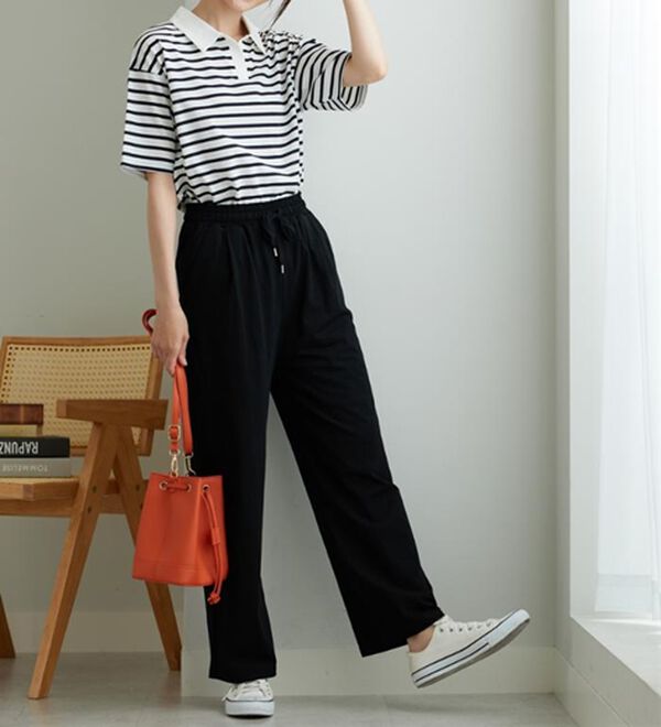 BELLUNA（ベルーナ）の「着心地楽々！綿１００％イージーパンツ（ワイドパンツ・ガウチョ）」｜詳細画像